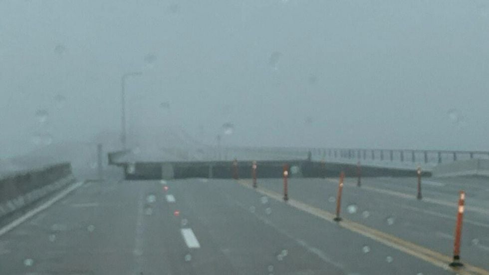 A section of Three Mile Bridge in Pensacola is gone thanks to Hurricane Sally.