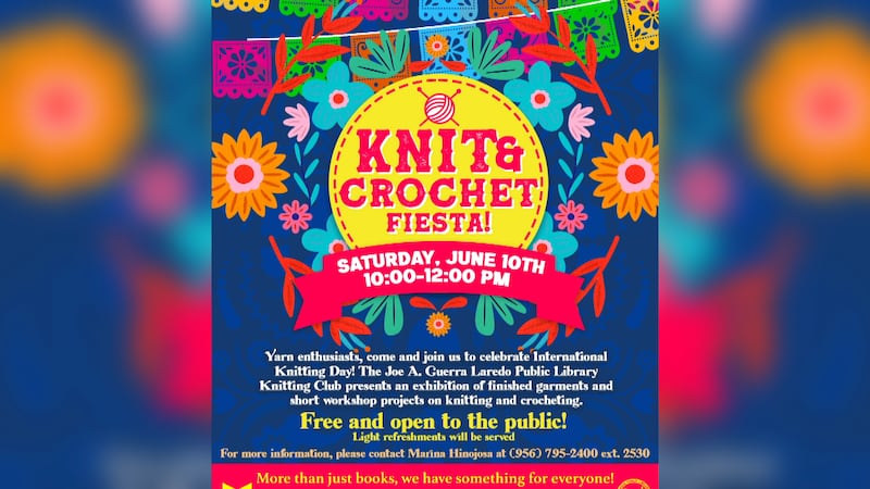 International Knitting Day celebration at Joe A. Guerra Library