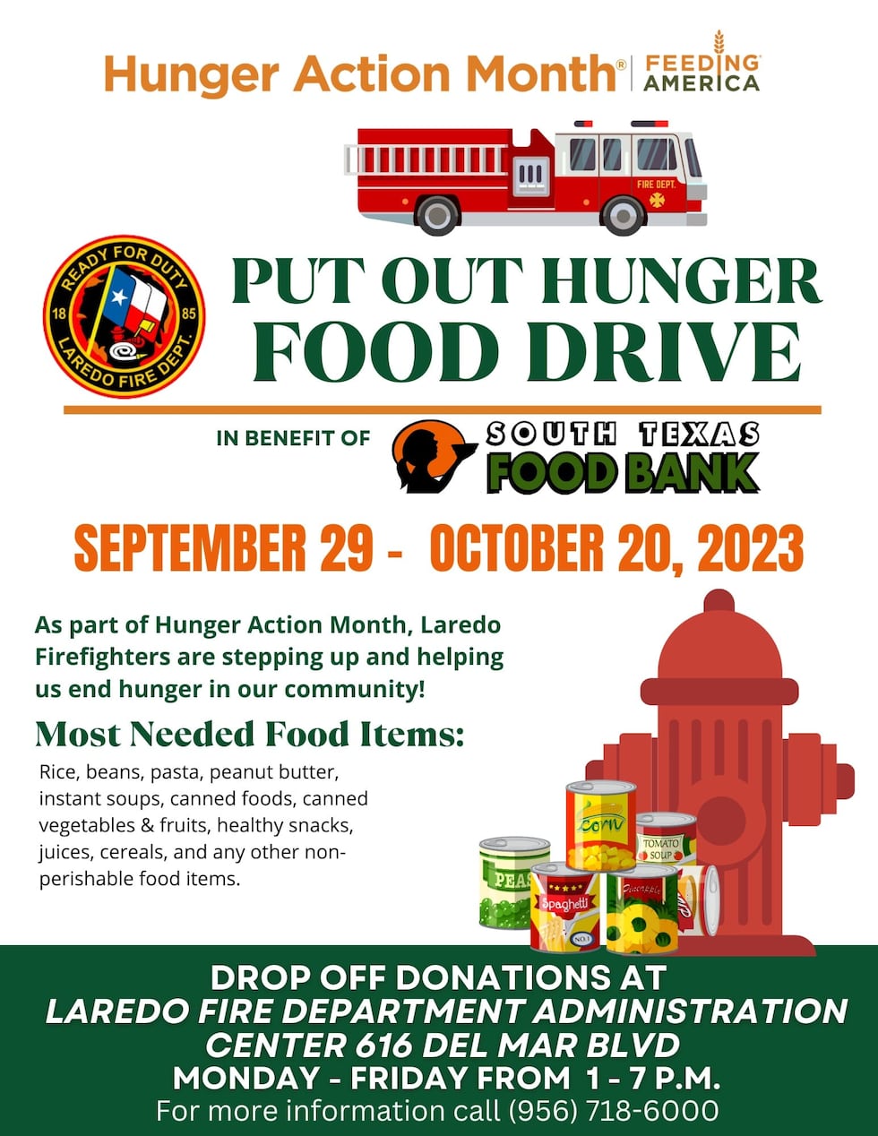 The Laredo Fire Department is hosting a food drive to benefit the South Texas Food Bank this...